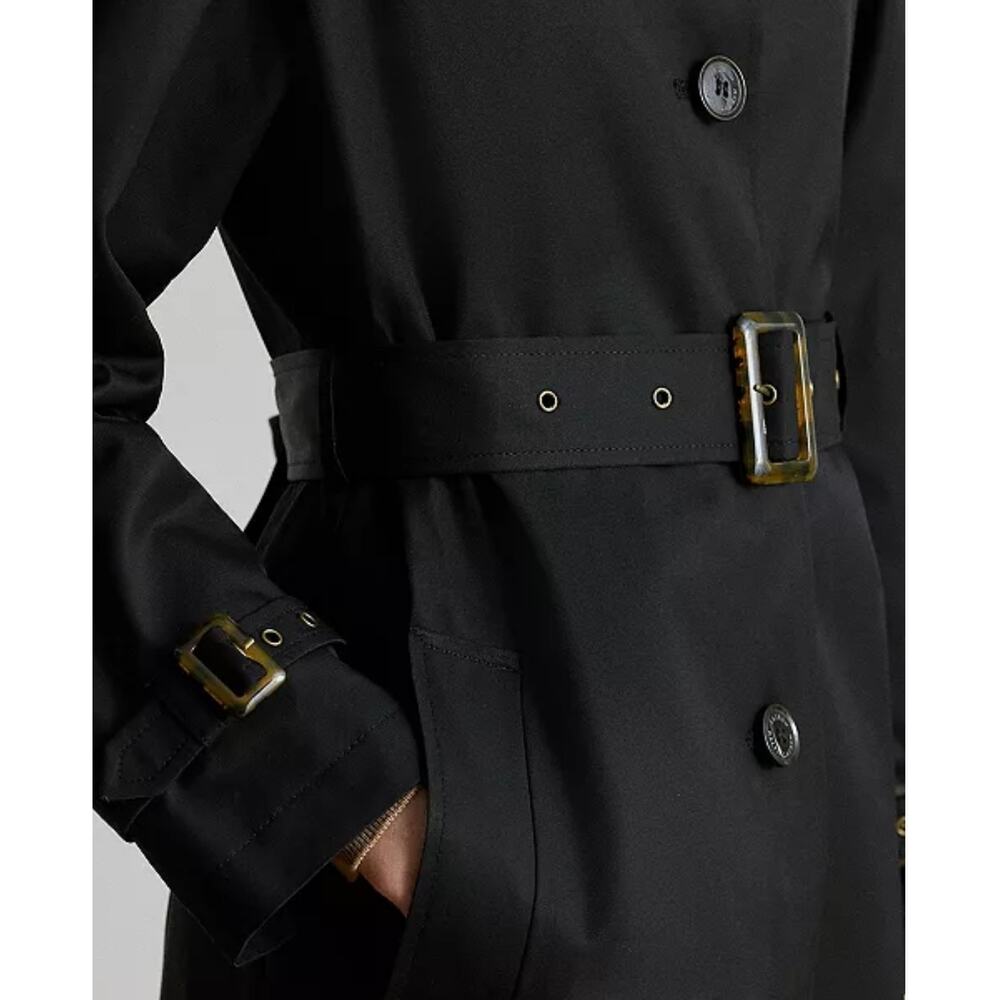 Lauren Ralph Lauren Women's Single Breasted Belted Trench Coat large NEW - Picture 3 of 5